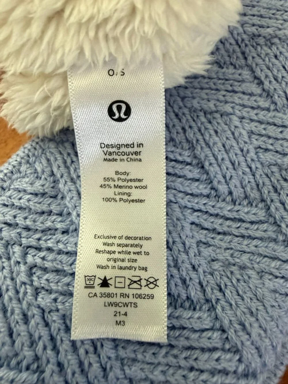 Two Lululemon Merino Wool Sherpa Head Band Ear Warmer Blue and Pink